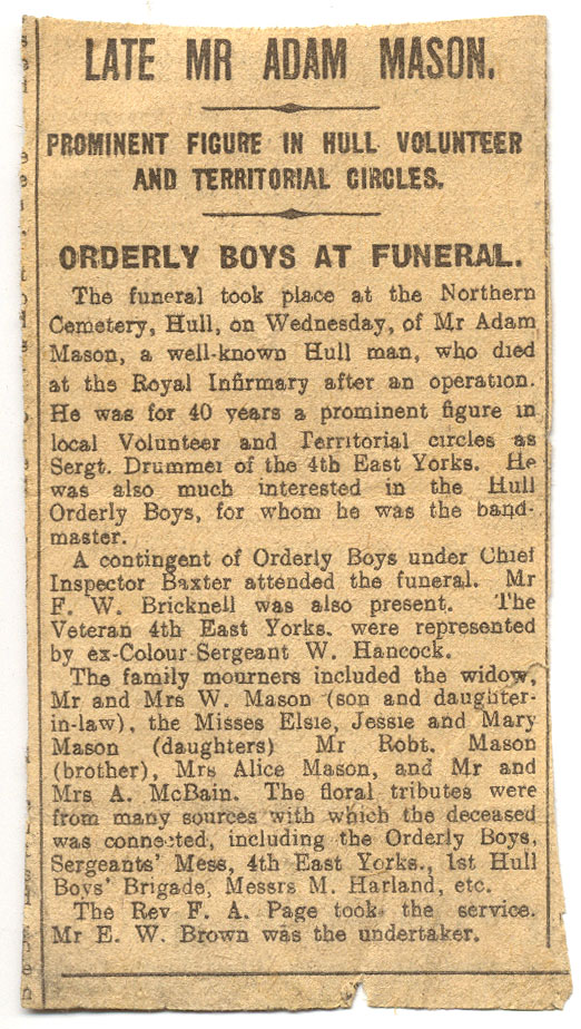 Adam Obituary